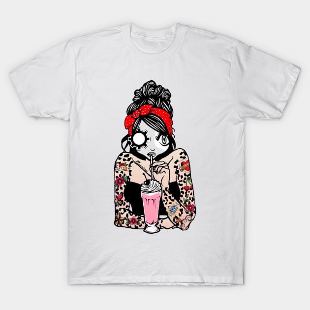 Delta Rose milkshake 3 T-Shirt by Fradeknot